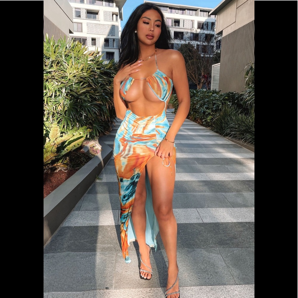 Tropical maxi dress🌈